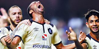 João Victor festeja 1º gol no Remo e é elogiado pelo técnico Remo 1x0 River-PI (Henrique, João Victor e Hériclis)