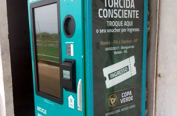 Máquina de troca de ingressos por garrafa pet Máquina de troca de ingressos por garrafa pet