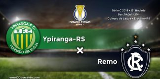 Assista aqui ao vivo a Série C 2019: Ypiranga-RS × Remo Ypiranga-RS × Remo