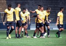 Jogadores remistas realizam atividade física – Foto: Samara Miranda (Clube do Remo)