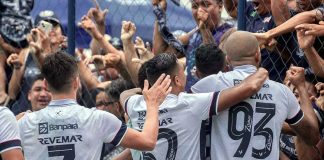 Remo perto de fazer seu gol 9.000 Caeté 0×4 Remo (Giovanni Pavani, Pedro Rocha e Lucão) – Foto: Samara Miranda (Clube do Remo)