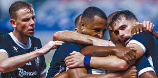 Remo 1×0 Santa Rosa (Klaus, Rafael Castro, Pedro Castro, Adailton, e Felipe Vizeu) – Foto: Igor Mota (O Liberal)