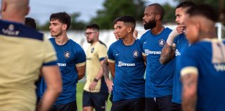 Jogadores remistas realizam atividade física – Foto: Samara Miranda (Clube do Remo)