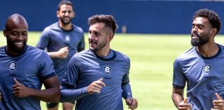 Remo entra em campo em busca do título do Parazão 2025 Reynaldo, Marcelinho, Giovanni Pavani e Caio Vinícius – Foto: Samara Miranda (Clube do Remo)
