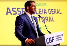 Novo presidente da CBF, Samir Xaud anuncia redução dos Estaduais para 11 datas Samir Xaud – Foto: Rafael Ribeiro (CBF)