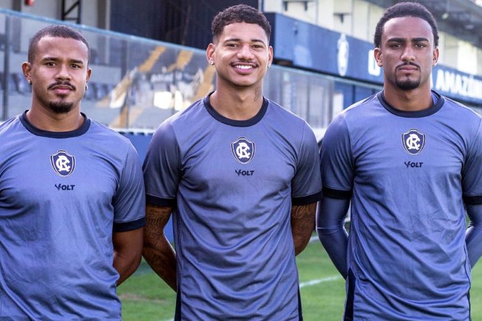 Freitas, Marrony e Kayky – Foto: Samara Miranda (Clube do Remo) Freitas, Marrony e Kayky – Foto: Samara Miranda (Clube do Remo)