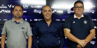 Glauber Gonçalves, Marcos Braz e Antônio Carlos Teixeira (Tonhão) – Foto: Samara Miranda (Clube do Remo)