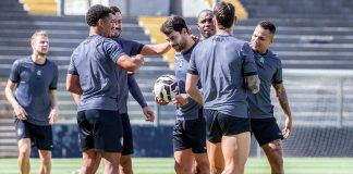 Klaus, Matheus Davó, Kadu, Giovanni Pavani, Daniel Cabral, Adailton, Felipe Vizeu e Janderson – Foto: Samara Miranda (Clube do Remo)