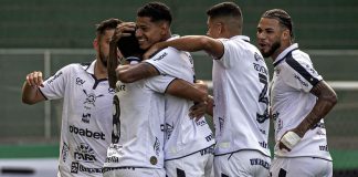 América-MG 0×1 Remo (Giovanni Pavani, Matheus Davó, Marrony, Camutanga e Nathan Santos) – Foto: Samara Miranda (Clube do Remo)