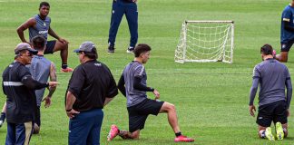 Jogadores remistas realizam atividade física – Foto: Samara Miranda (Clube do Remo)