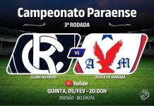 Remo × Águia de Marabá pela 3ª rodada do Campeonato Paraense 2026
