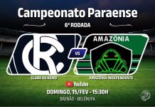Assista ao vivo ao Parazão 2026: Remo × Amazônia Independente Remo × Amazônia Independente pela 6ª rodada do Campeonato Paraense 2026