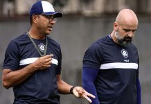 Com ausência de Léo Condé, auxiliar Felipe Surian comanda o Remo na Copa Norte Felipe Surian e Flávio Garcia – Foto: Raul Martins (Clube do Remo)