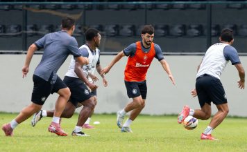 Mayk, Jaderson, Diego Hernandez, Gabriel Taliari e Marcelinho – Foto: Samara Miranda (Clube do Remo)