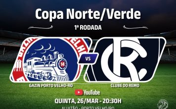 Porto Velho-RO × Remo, pela 1ª rodada da Copa Norte/Verde 2026