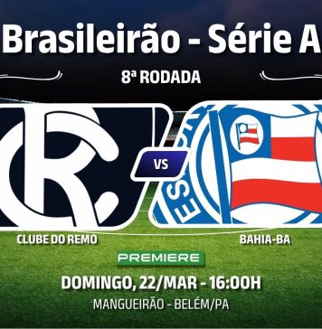 Remo × Bahia-BA pela 8ª rodada da Série A do Campeonato Brasileiro 2026