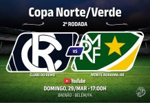 Remo × Monte Roraima-RR, pela 2ª rodada da Copa Norte/Verde 2026