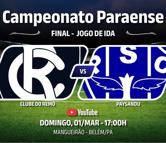 Remo × Paysandu pela partida de ida da final do Campeonato Paraense 2026