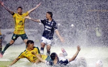 Remo sofre na chuva e deixa escapar a primeira vitória na Copa Norte Remo 1×1 Monte Roraima-RR (Yago Pikachu e Gabriel Poveda) – Foto: Wagner Santana (O Liberal)