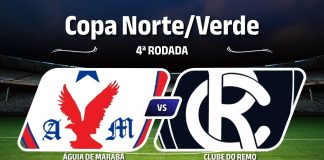 Águia de Marabá × Remo, pela 4ª rodada da Copa Norte/Verde 2026