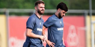 Leão e suas lacunas Gabriel Poveda e Gabriel Taliari – Foto: Raul Martins (Clube do Remo)