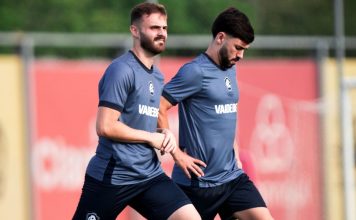 Leão e suas lacunas Gabriel Poveda e Gabriel Taliari – Foto: Raul Martins (Clube do Remo)