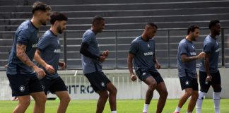 Jogadores remistas realizam atividade física – Foto: Samara Miranda (Clube do Remo)