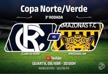 Remo × Amazonas-AM, pela 3ª rodada da Copa Norte/Verde 2026