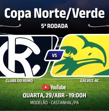 Remo × Galvez-AC, pela 5ª rodada da Copa Norte/Verde 2026