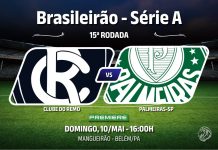 Assista ao vivo a Série A 2026: Remo × Palmeiras-SP Remo × Palmeiras-SP pela 15ª rodada da Série A do Campeonato Brasileiro 2026