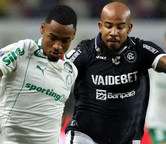 Remo e Palmeiras-SP empatam após chuva, gol relâmpago e polêmicas do VAR Remo 1×1 Palmeiras-SP (Patrick) – Foto: Cesar Greco (Palmeiras-SP)