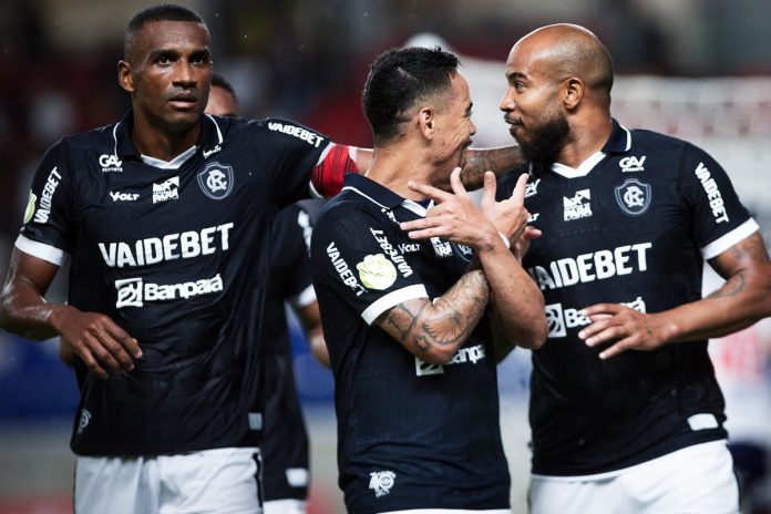 Remo 2×1 Bahia-BA (Marllon, Yago Pikachu e Patrick) – Foto: Samara Miranda (Clube do Remo) Remo 2×1 Bahia-BA (Marllon, Yago Pikachu e Patrick) – Foto: Samara Miranda (Clube do Remo)