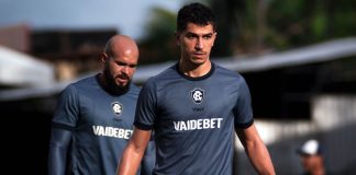 Teste para o estilo intenso do Leão Zé Welison e Vitor Bueno – Foto: Samara Miranda (Clube do Remo)