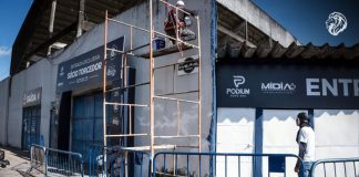 Remo inicia revitalização da fachada do Baenão e moderniza estrutura do NASP Baenão – Foto: Samara Miranda/Clube do Remo