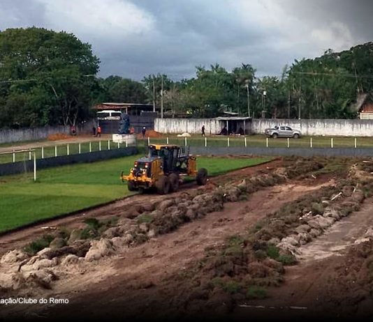 Remo inicia demolições e avança na primeira etapa do CT “Rei da Amazônia” Máquinas trabalham na preparação do terreno do CT "Rei da Amazônia" – Foto: Divulgação/Clube do Remo