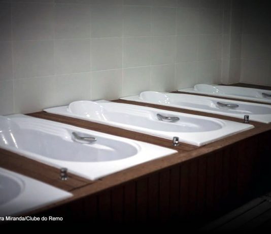 Remo implanta departamento de “recovery” no Baenão Novo departamento de recuperação física do Remo conta com banheiras para diferentes protocolos – Foto: Samara Miranda/Clube do Remo
