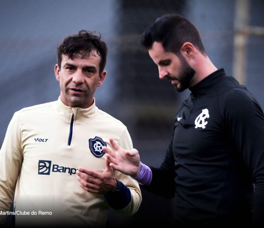 Após destaque de Ivan, Marcelo Rangel volta a ficar à disposição do Remo contra o Cruzeiro-MG Daniel Crizel e Marcelo Rangel – Foto: Raul Martins/Clube do Remo