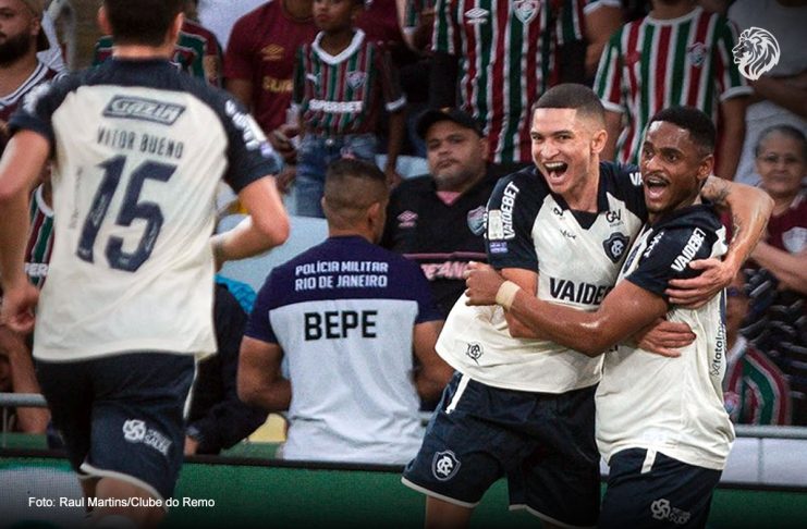 Remo passa tempo demais defendendo e não sustenta estratégia no Maracanã Fluminense-RJ 2×1 Remo (Vitor Bueno, Marlon e Jajá) – Foto: Raul Martins/Clube do Remo