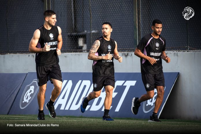 Leonel Picco, Yago Pikachu e Zé Ricardo – Foto: Samara Miranda/Clube do Remo Leonel Picco, Yago Pikachu e Zé Ricardo – Foto: Samara Miranda/Clube do Remo