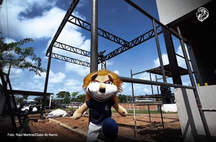 Remo inicia construção de novo pórtico no Centro de Treinamento Novo pórtico do CT "Rei da Amazônia" – Foto: Raul Martins/Clube do Remo