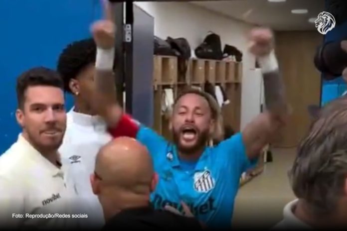 Neymar trocou provocações com integrantes do Remo no acesso aos vestiários do Mangueirão – Foto: Reprodução/Redes sociais