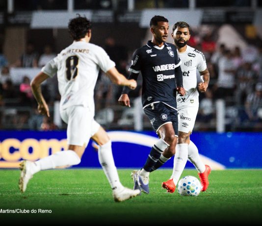 Remo segura pressão do Santos-SP e decide vaga no Mangueirão Santos-SP 0×0 Remo (Zé Ricardo) – Foto: Raul Martins/Clube do Remo