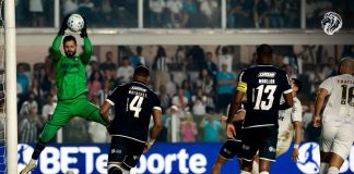 Bolas cruzadas viram alerta para defesa do Remo na reta decisiva da Série A Santos-SP 0×0 Remo (Marcelo Rangel, Matheus Felipe e Marllon) – Foto: Raul Martins/Clube do Remo