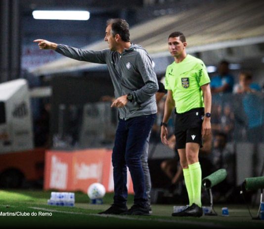 Léo Condé valoriza equilíbrio do Remo e projeta decisão com apoio da torcida Santos-SP 0×0 Remo (Léo Condé) – Foto: Raul Martins/Clube do Remo