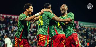 Tchamba ganha sequência por Camarões antes de retornar ao Remo Duplexe Tchamba esteve em campo por Camarões em jogo válido pelas Eliminatórias da Copa Africana – Foto: Divulgação/Kamus Pictures