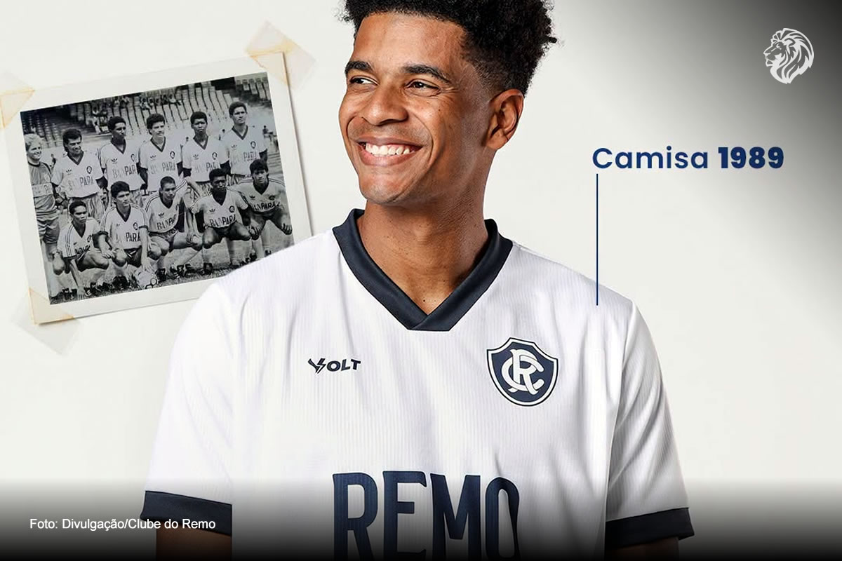 Remo lança a linha "Attack" em parceria com a Volt (modelo 1989) – Foto: Divulgação/Clube do Remo