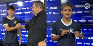 Remo aposta no mercado sul-americano e acerta com duas promessas peruanas Flavio Muñoz, Paulinho Araújo e Denilson Bautista – Foto: Reprodução/redes sociais