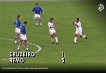 Cruzeiro-MG 1×5 Remo (Série A 1994) – Foto: Reprodução/TV Globo (imagem restaurada digitalmente)