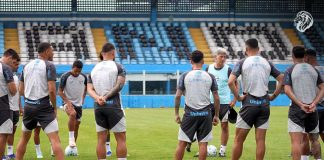 Grêmio-RS chega desfalcado e recorre à base para enfrentar o Remo no Mangueirão Renato Gaúcho tem desfalques para enfrentar o Remo – Foto: Cristiano Oliveski/Grêmio-RS