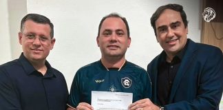 Glauber Gonçalves registra primeira chapa para eleição no Remo com apoio de Tonhão Jean Klay, Glauber Gonçalves e Guto Nobre – Foto: Reprodução/Redes sociais